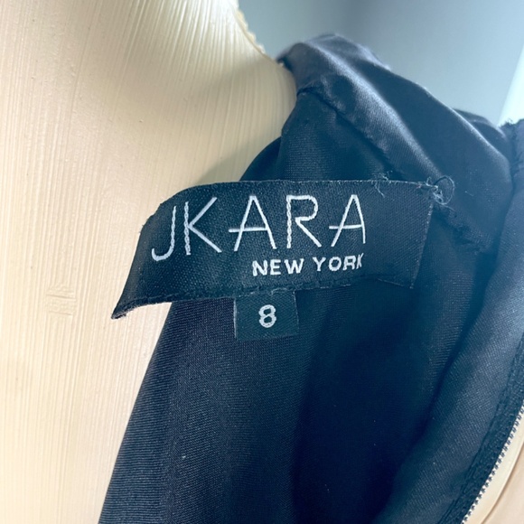 J kara New York Maxi Party Dress Beaded Sleeveless V-Neck - Picture 11 of 15